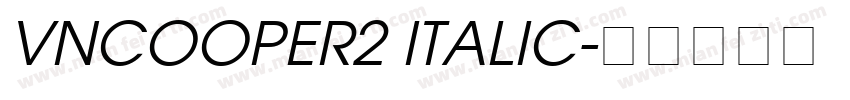 VnCooper2 Italic字体转换